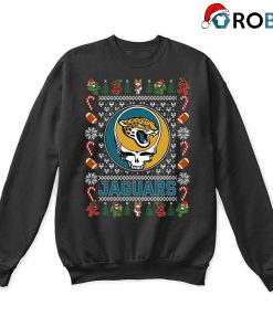 Jacksonville Jaguars X Grateful Dead Christmas Ugly Sweatshirt