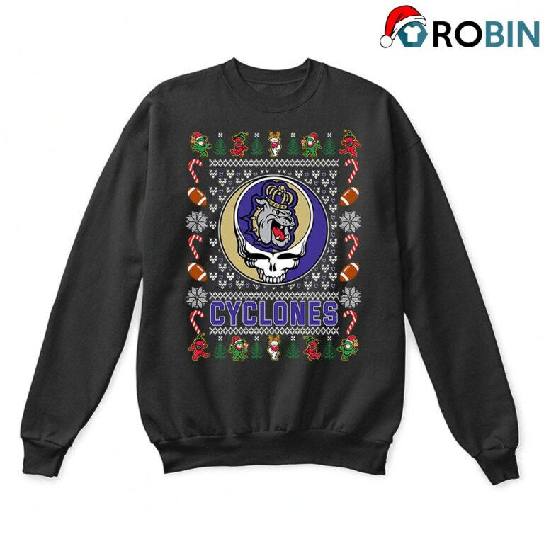 James Madison Dukes X Grateful Dead Christmas Ugly Sweatshirt