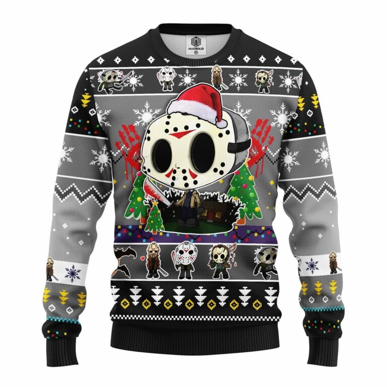 Jason Voorhees Chibi Ugly Christmas Sweatshirt