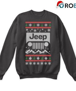 Jeep Riding Through The Mountains Ugly Christmas Sweatshirt