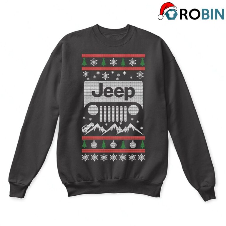 Jeep Riding Through The Mountains Ugly Christmas Sweatshirt