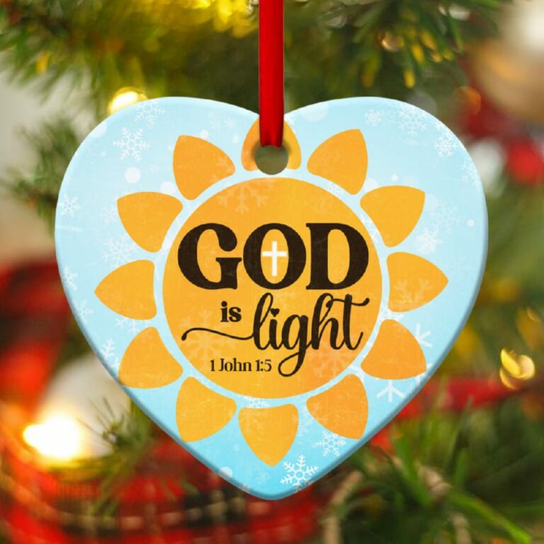 Jesus Heart Ornament Light Of The World
