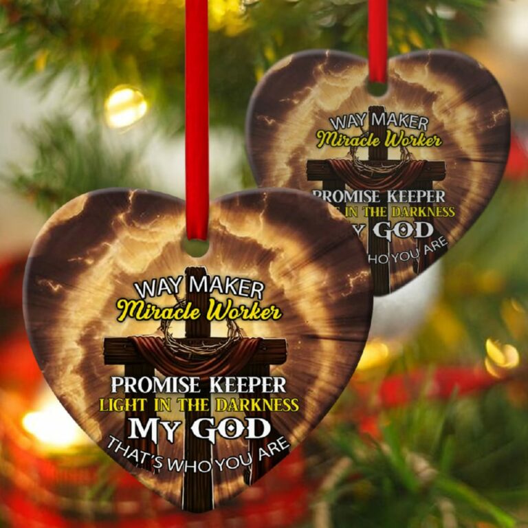 Jesus Heart Ornament Way Maker And Miracle Worker
