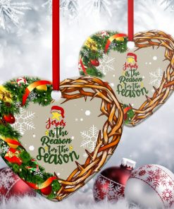 jesus is the reason for the season christmas heart ornament 1 tU91y