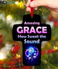 Jesuspirit Amazing Grace How Sweet The Sound Meaningful Gift For Christians Rose Cross Ornament Jesuspirit Amazing Grace How Sweet The Sound Meaningful Gift For Christians Rose Cross Ornament