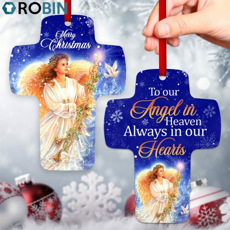 Jesuspirit Angel And Pigeon Meaningful Cross Ornament Merry Christmas To Our Angel