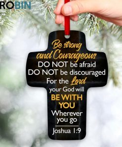 Jesuspirit Be Strong And Courageous Joshua 19 Lion Cross Ornament Jesuspirit Be Strong And Courageous Joshua 19 Lion Cross Ornament