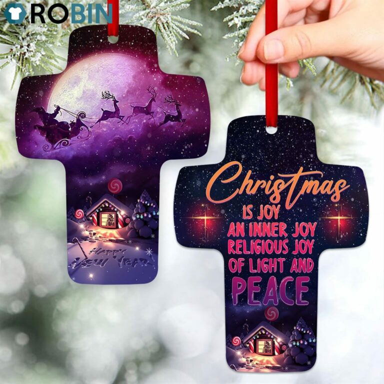 Jesuspirit Beautiful Cross Ornament Christmas Is Joy Meaningful Gift For Christian People