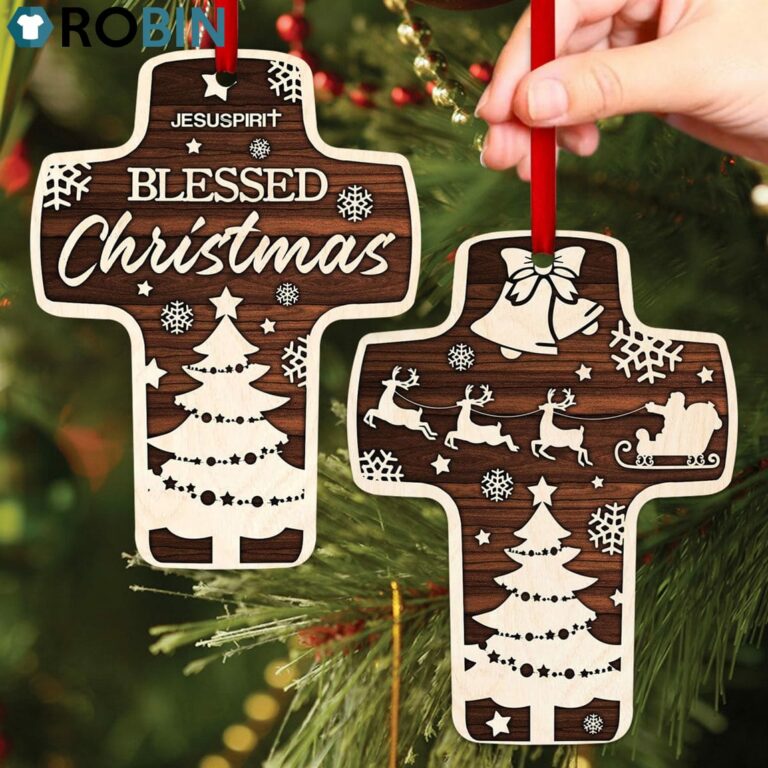 Jesuspirit Blessed Christmas Gift For Christian Friends Special Cross Ornament