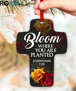 Jesuspirit Bloom Where You Are Planted 1 Corinthians 720 Rose And Butterfly Cross Ornament Jesuspirit Bloom Where You Are Planted 1 Corinthians 720 Rose And Butterfly Cross Ornament