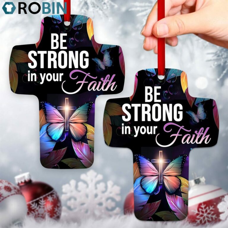 Jesuspirit Butterfly Cross Ornament Be Strong In Your Faith Colossians 27 Religious