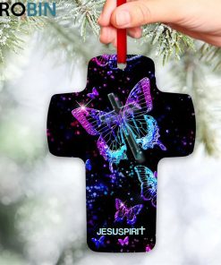 jesuspirit butterfly cross ornament be strong in your faith colossians 27 religious gift for christians 2 f8hd8g