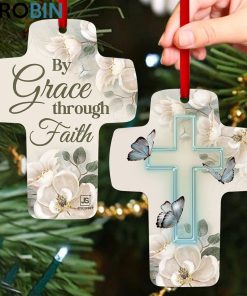 jesuspirit by grace though faith ephesians 28 flower and butterfly cross ornament 1 bgfkpu