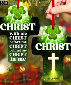 jesuspirit christ with me faithful gift for christian people clover cross ornament 1 onwabn