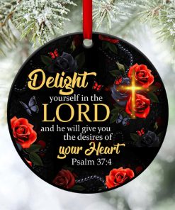 jesuspirit cross and butterfly delight yourself in the lord psalm 374 roses heart ornament 1 AUEpK