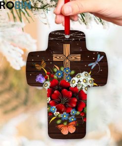 jesuspirit cross ornament flower and butterfly psalm 374 delight yourself in the lord 2 fksnso