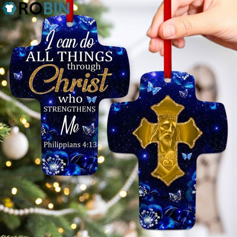 Jesuspirit Cross Ornament I Can Do All Things Through Christ Philippians 413 Jesus And Butterfly