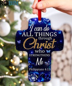 jesuspirit cross ornament i can do all things through christ philippians 413 jesus and butterfly 2 rw3dra