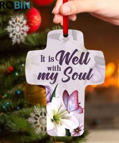 jesuspirit cross ornament it is well with my soul lily and butterfly 2 wqxlbq