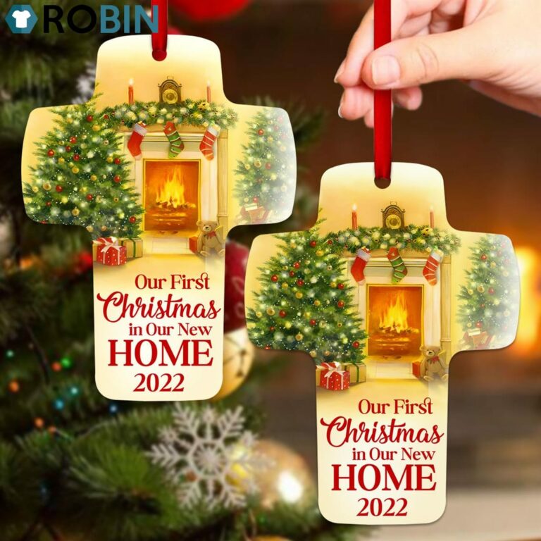 Jesuspirit Cross Ornament Our First Christmas In Our New Home 2022 Great Gift For The Holiday Season