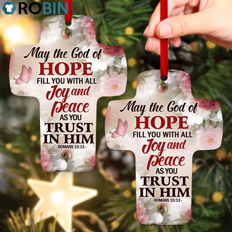 Jesuspirit Cross Ornament Romans 1513 The God Of Hope Fill You With All Joy And Peace