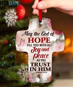 Jesuspirit Cross Ornament Romans 1513 The God Of Hope Fill You With All Joy And Peace