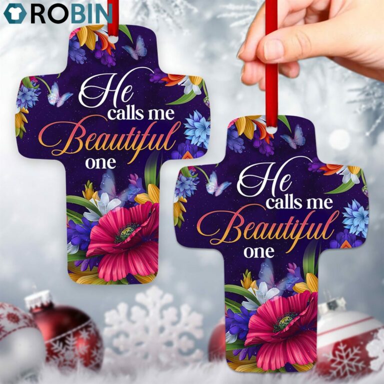 Jesuspirit Cross Ornamente Calls Me Beautiful One Solomon 210 Flower And Butterfly