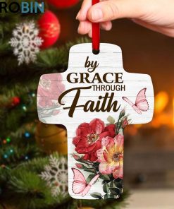 jesuspirit ephesians 28 cross ornament by grace through faith flower butterfly 2 yhqvyz