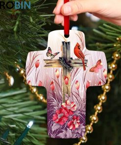 jesuspirit flower and cardinal cross ornament faithful gift for christian people 2 xzflld