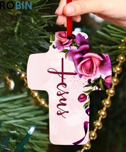 jesuspirit give thanks to the lord psalm 1071 thoughtful gifts for christians rose cross ornament 2 yr0rkf