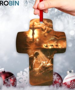 jesuspirit glory to god in the ghest jesus and camel luke 214 cross ornament 2 ujb5yo