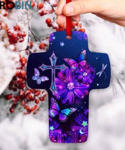 Jesuspirit God Calls You s Special Treasure Butterfly And Flower Cross Ornament