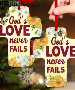 jesuspirit god s love never fails gifts for true hearted christians daisy and butterfly cross ornament 1 l3vkla