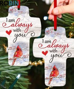 jesuspirit i am always with you meaningful gift for christians memorial cardinal cross ornament 1 n7vokc