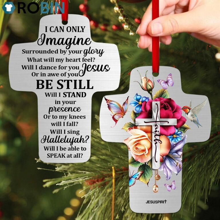 Jesuspirit I Can Only Imagine Meaningful Gift For Christians Roses And Cross OrnamentH