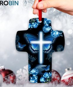 jesuspirit in you oh lord i place all my trust stunning gift for christians butterfly cross ornament 2 dsaluj