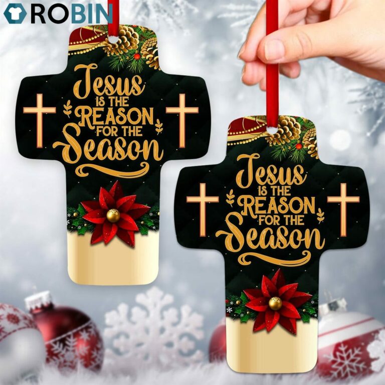 Jesuspirit Jesus Is The Reason For The Season Cross Ornament Meaningful Gift For Christian People