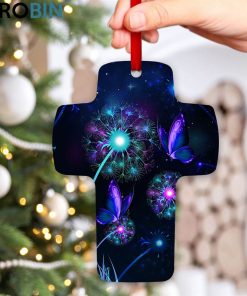 jesuspirit let your faith be bigger than your fear hebrews 136 dandelion and butterfly cross ornament 2 m8a3lh