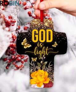 jesuspirit lion and flower god is light 1 john 15 unique cross ornament 2 u3v35c