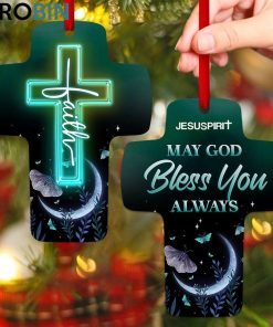 jesuspirit may god bless you always moon and butterfly cross ornament 1 lcatpz