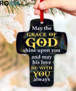 Jesuspirit May The Grace Of God Shine Upon You Butterfly Cross Ornament