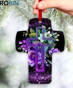 Jesuspirit May The Lord Make s Face Shine On You mbers 624 Flower Cross Ornament