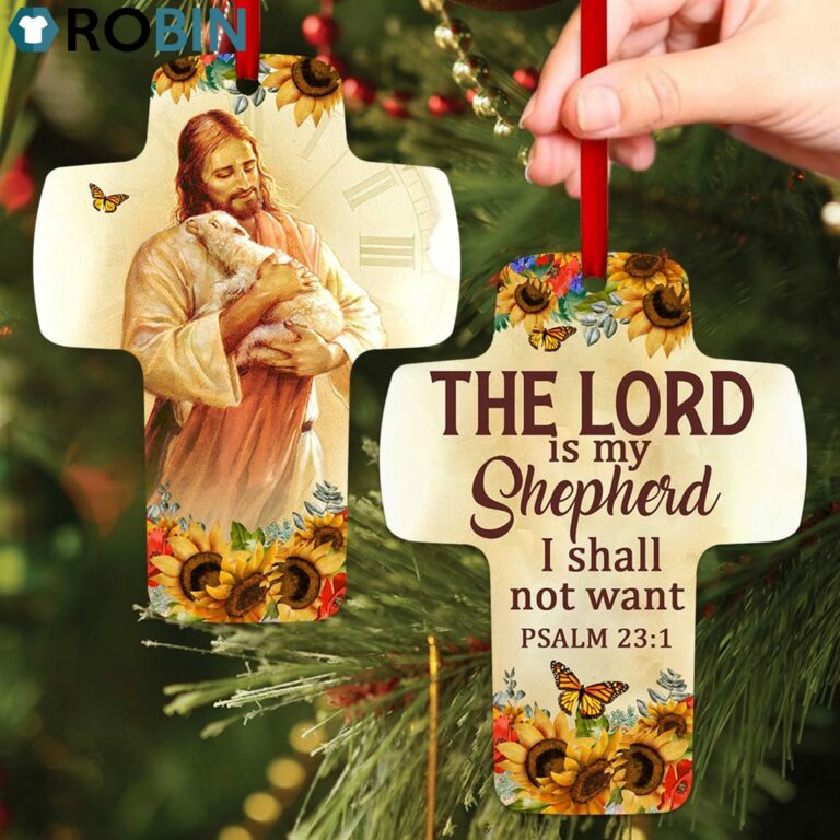 Jesuspirit Meaningful Cross Ornament The Lord Is My Shepherd Psalm 231 Jesus And Lamb
