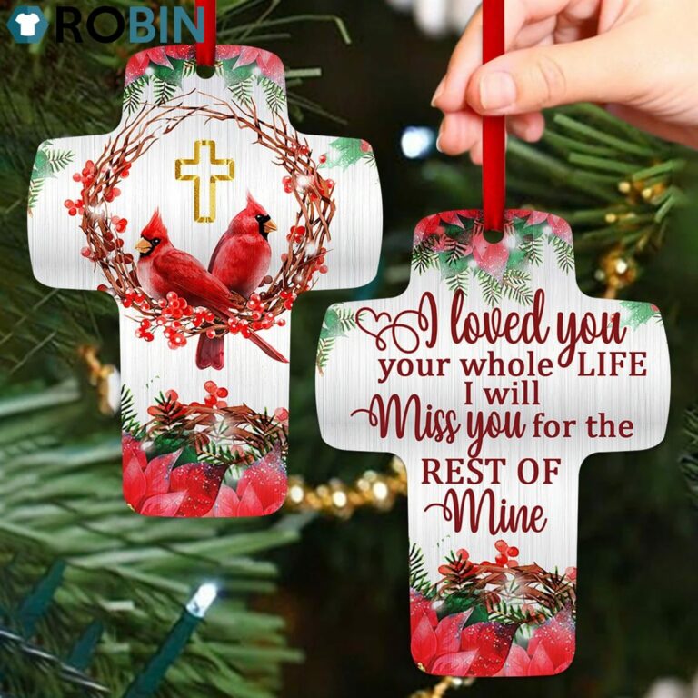 Jesuspirit Memorial Cross Ornament Cardinal And Flower I Loved You Your Whole Life