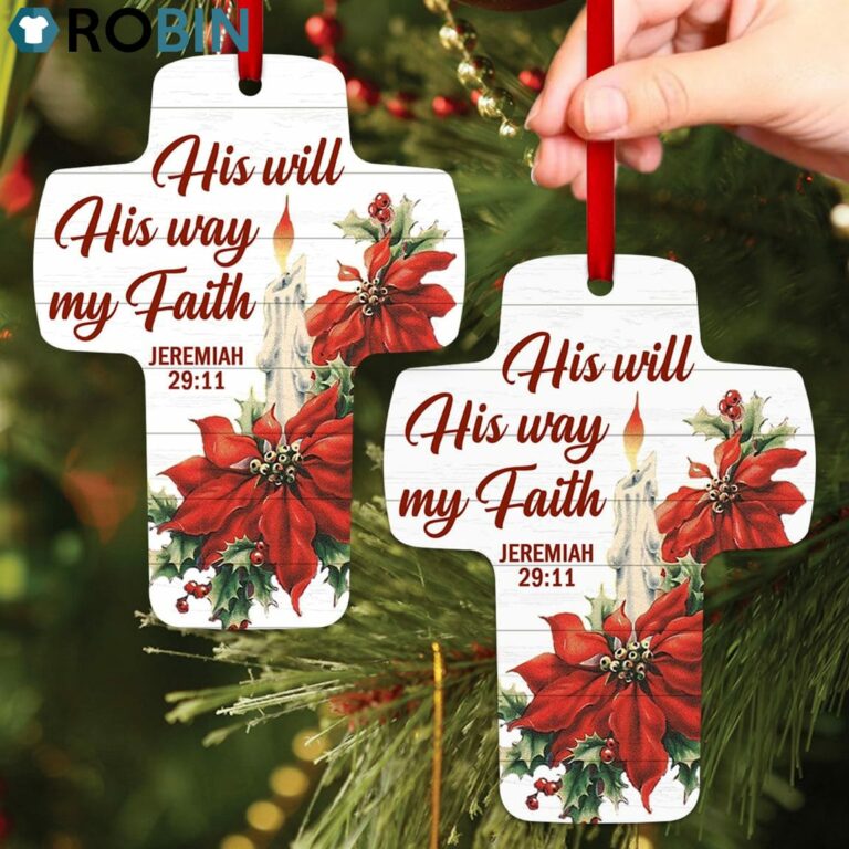 Jesuspirit s Will s Way My Faith Jeremiah 2911 Flower And Candle Cross Ornament