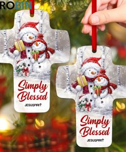 jesuspirit sweet gift for christians snowman cross ornament 1 hxfwbc
