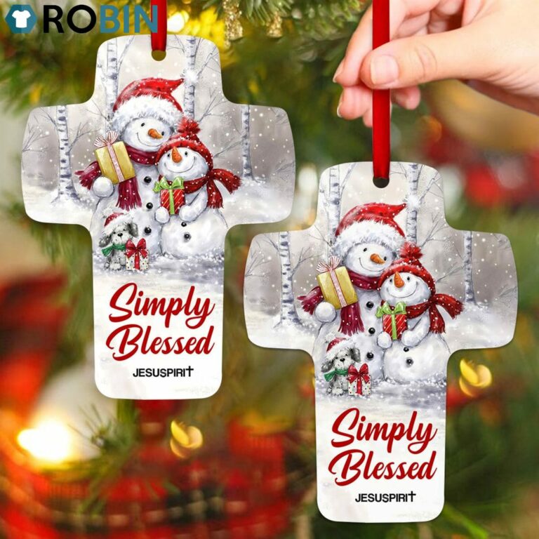 Jesuspirit Sweet Gift For Christians Snowman Cross Ornament