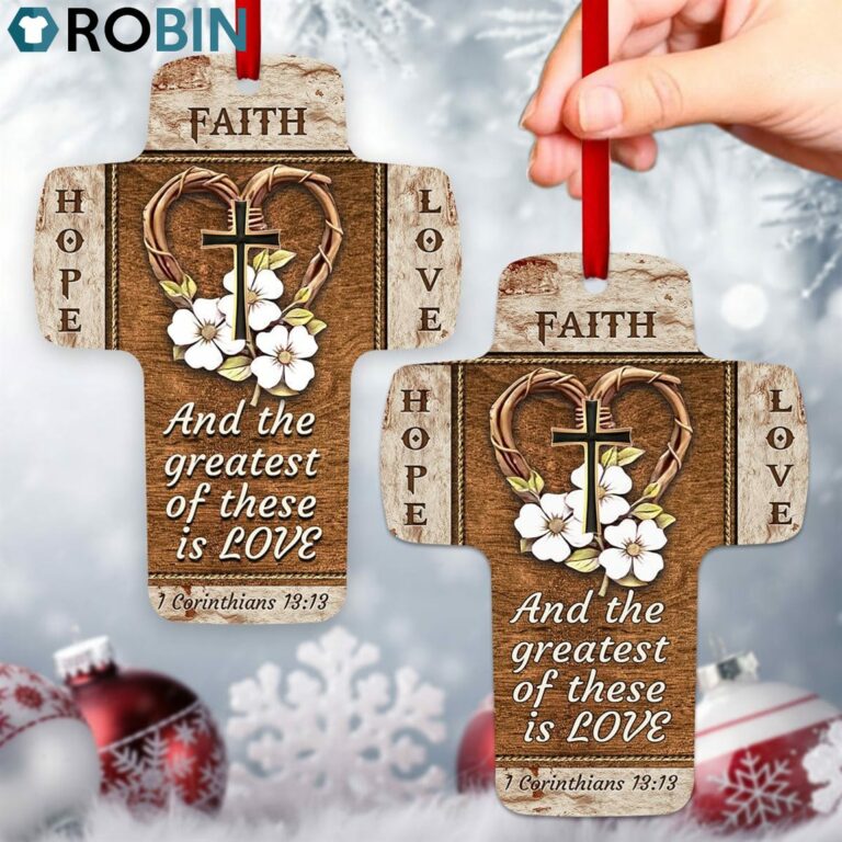 Jesuspirit The Greatest Of These Is Love Unique Cross Ornament 1 Corinthians 1313 Cross And Flower