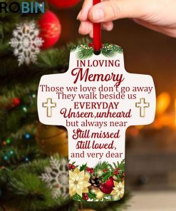 Jesuspirit Those We Love Don’t Go Away Memorial Cross Ornament Loving Gift For Christian People