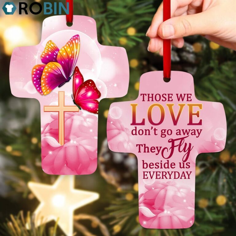 Jesuspirit Those We Love Don’t Go Away Memorial Cross Ornament Meaningful Gift For Christians